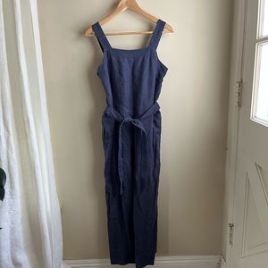 Everlane Blue Linen Jumpsuit Size 2